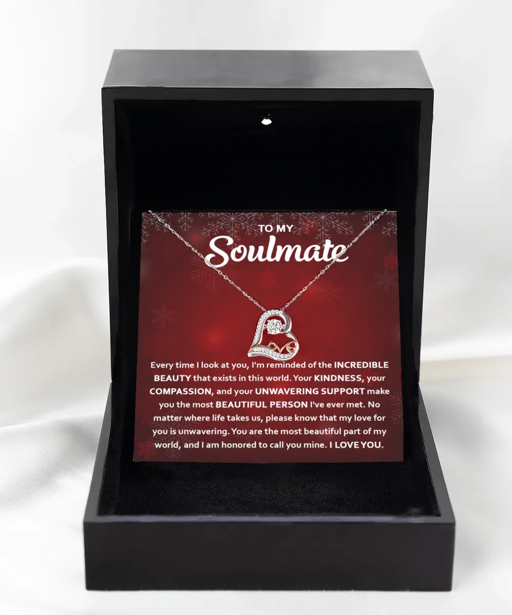 To My Soulmate Honored To Call You Mine | Love Dancing Necklace