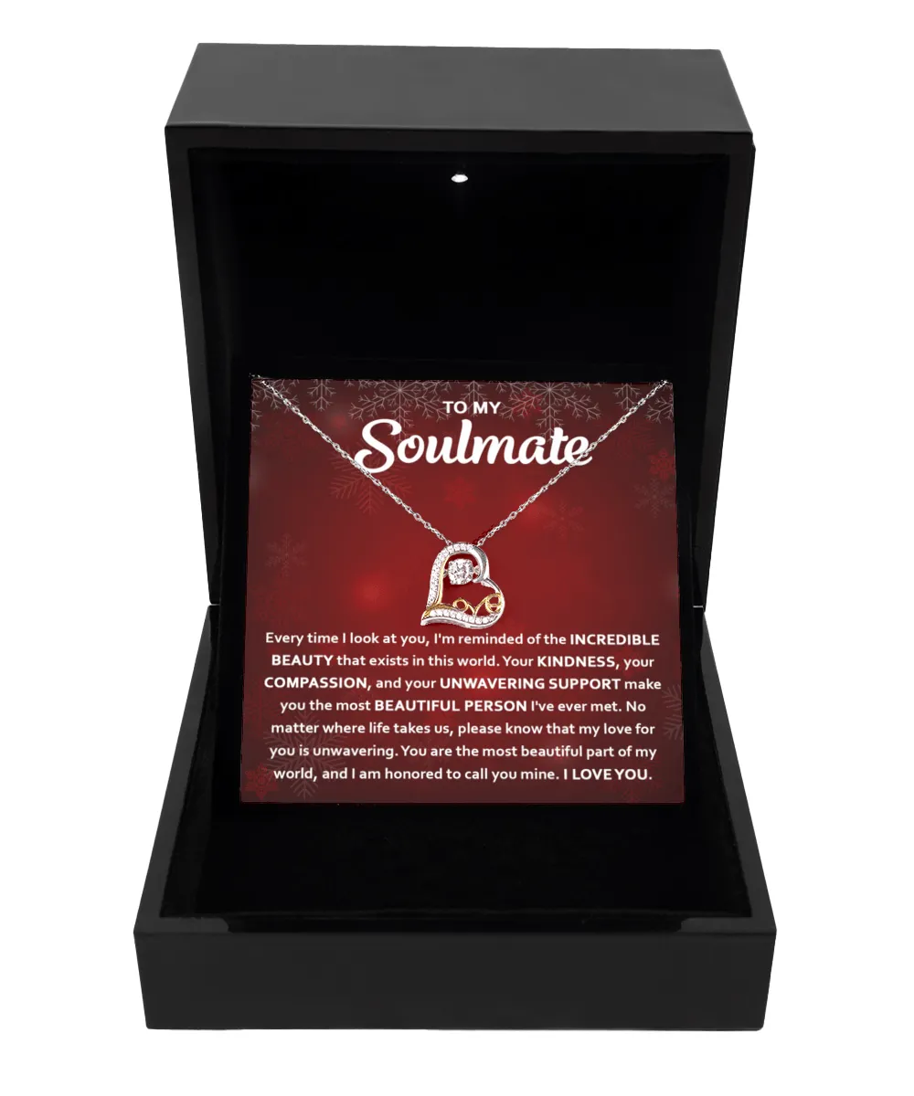 To My Soulmate Honored To Call You Mine | Love Dancing Necklace
