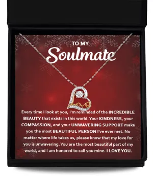 To My Soulmate Honored To Call You Mine | Love Dancing Necklace