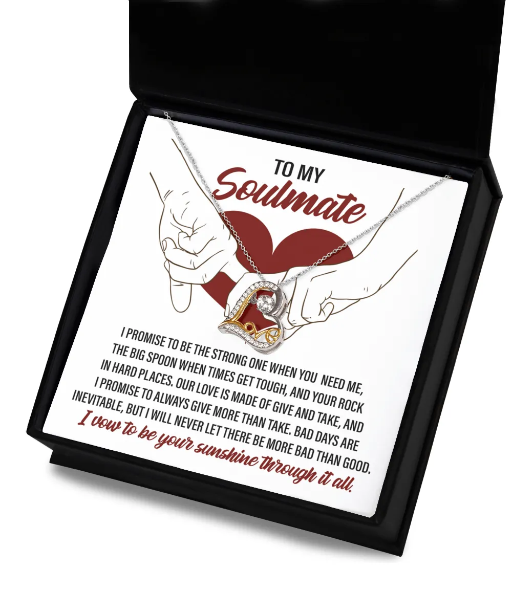 To My Soulmate I Vow To Be Your Sunshine | Love Dancing Necklace