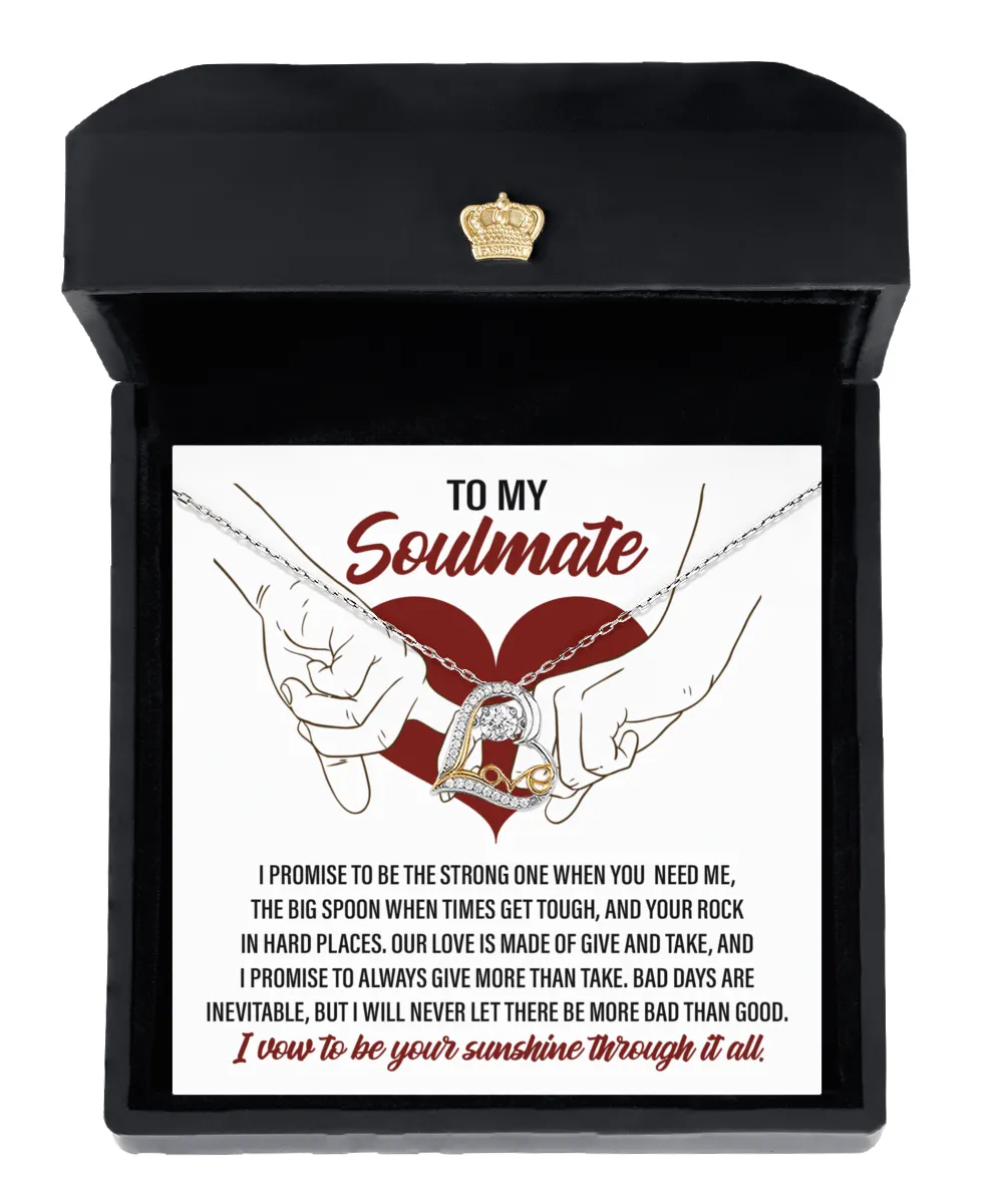 To My Soulmate I Vow To Be Your Sunshine | Love Dancing Necklace
