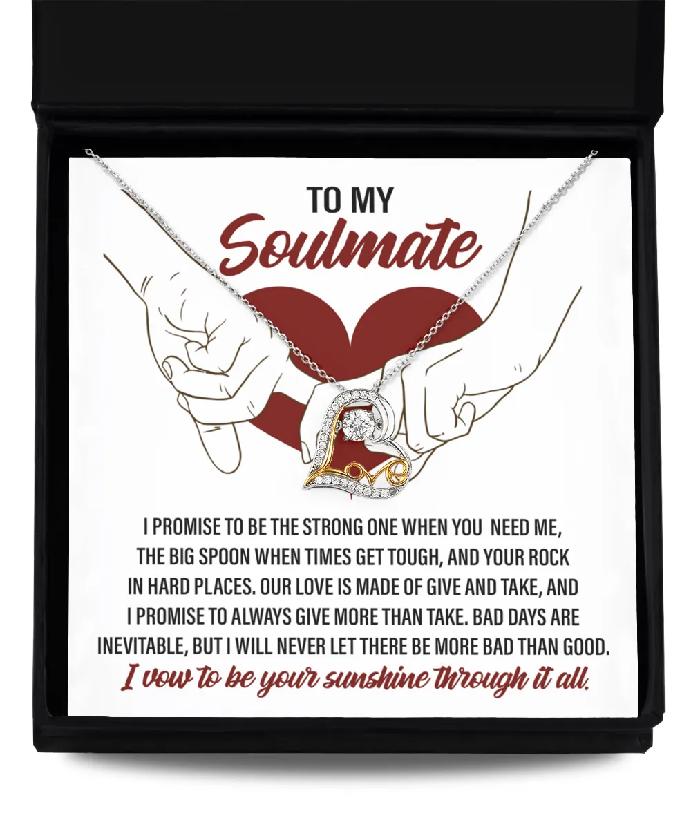 To My Soulmate I Vow To Be Your Sunshine | Love Dancing Necklace