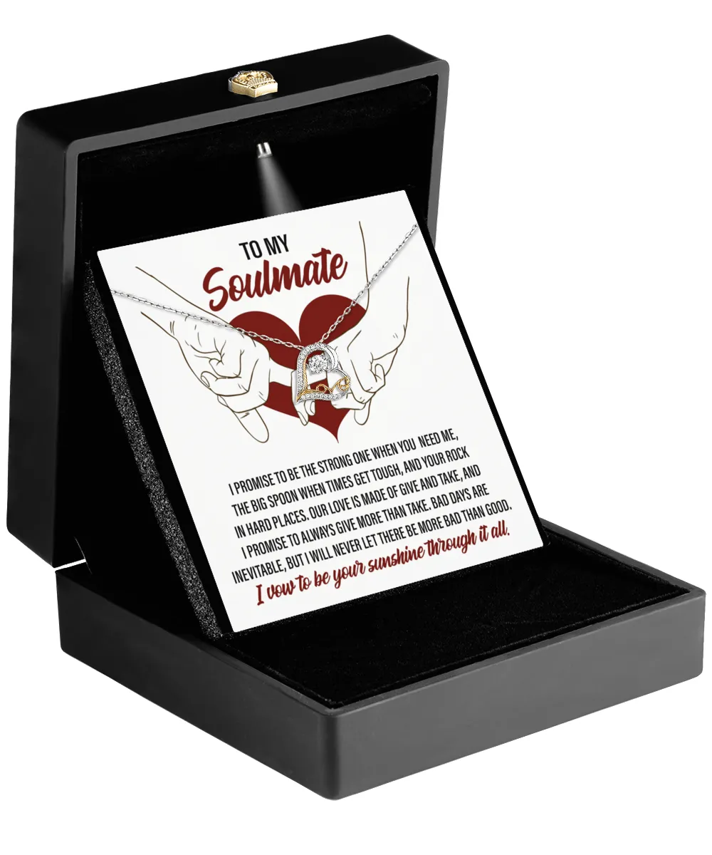 To My Soulmate I Vow To Be Your Sunshine | Love Dancing Necklace