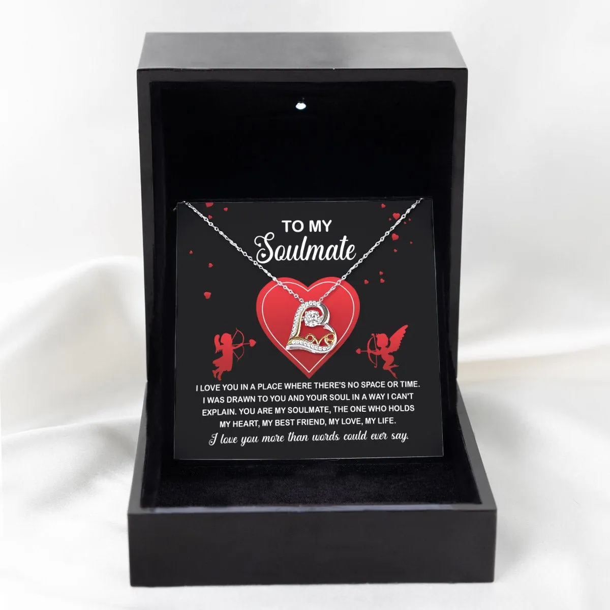 To My Soulmate I Was Drawn To You | Love Dancing Necklace