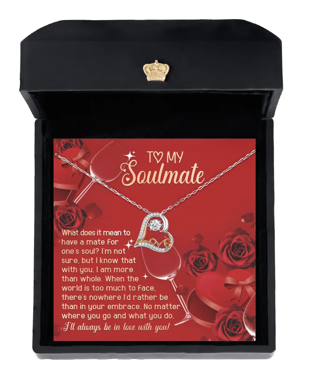 To My Soulmate In Your Embrace | Love Dancing Necklace