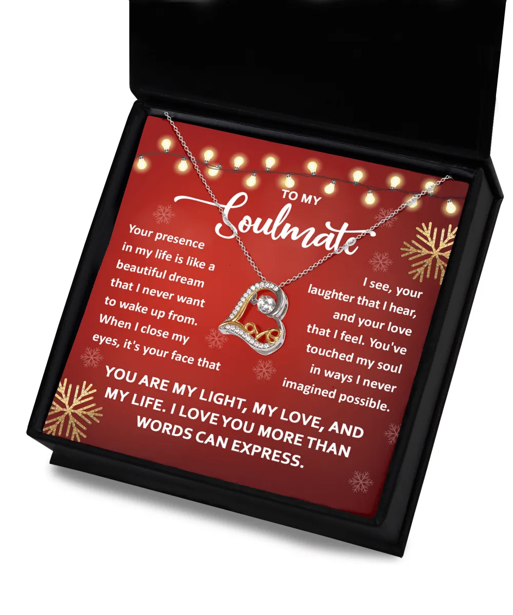 To My Soulmate Love You More | Love Dancing Necklace