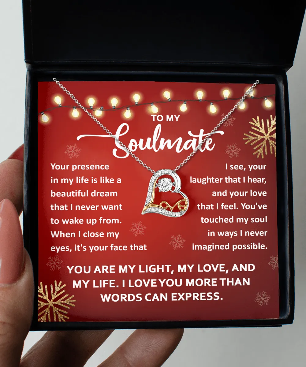 To My Soulmate Love You More | Love Dancing Necklace