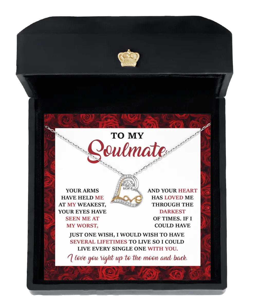 To My Soulmate To The Moon And Back | Love Dancing Necklace