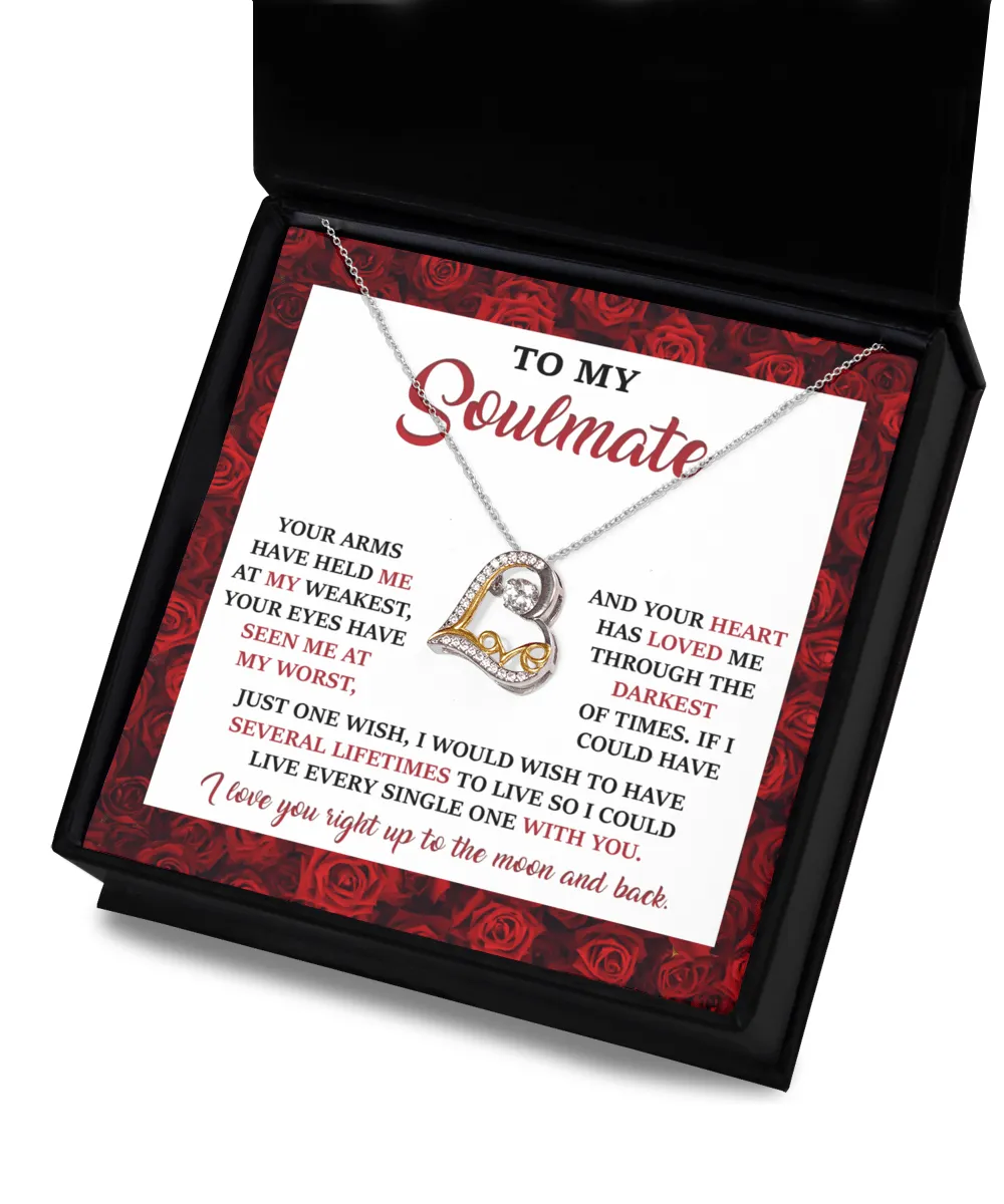 To My Soulmate To The Moon And Back | Love Dancing Necklace