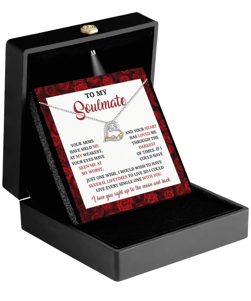 To My Soulmate To The Moon And Back | Love Dancing Necklace