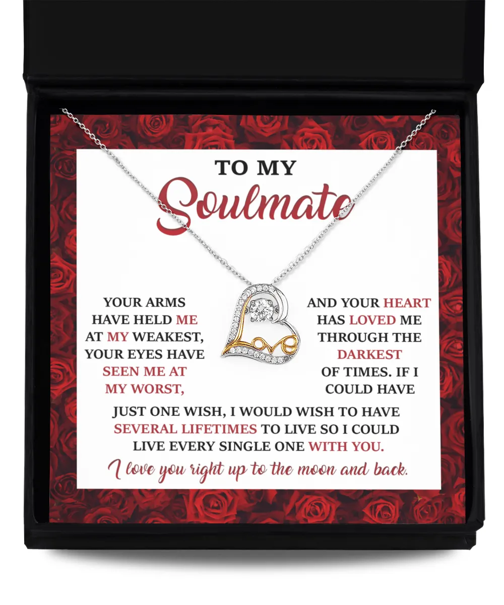 To My Soulmate To The Moon And Back | Love Dancing Necklace
