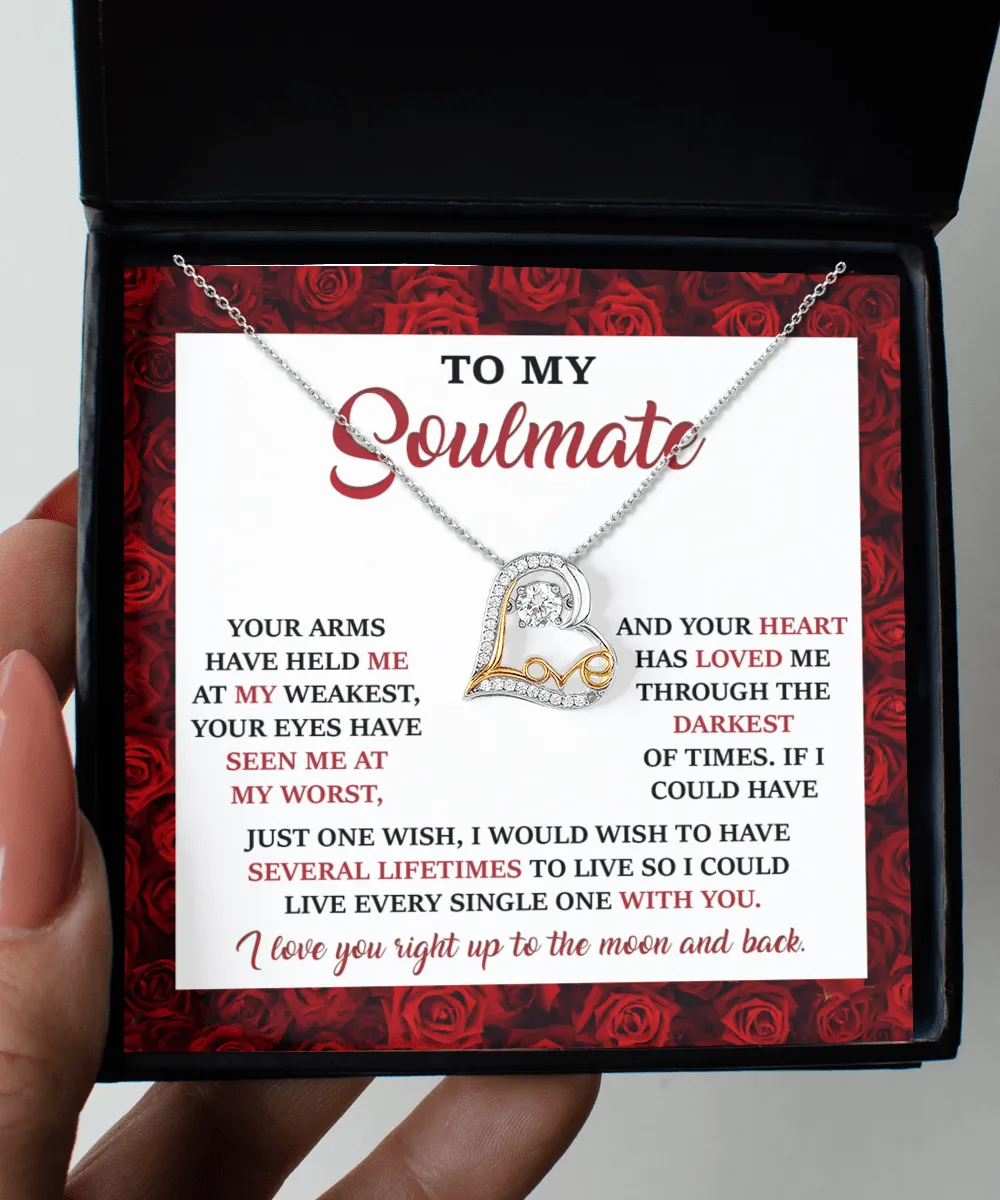 To My Soulmate To The Moon And Back | Love Dancing Necklace