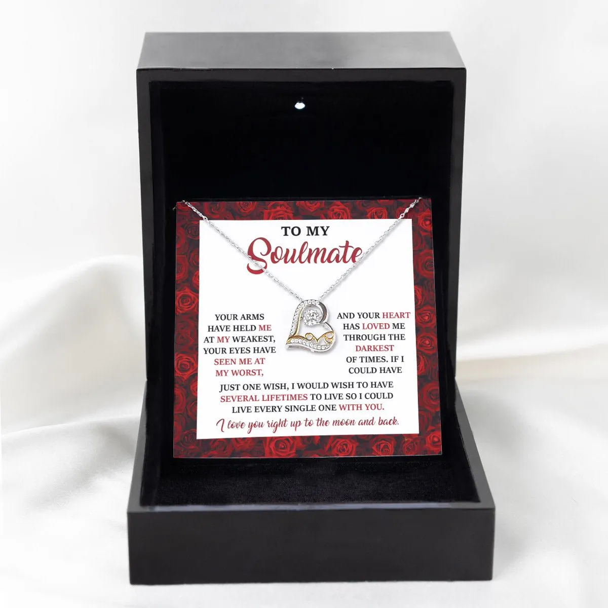 To My Soulmate To The Moon And Back | Love Dancing Necklace