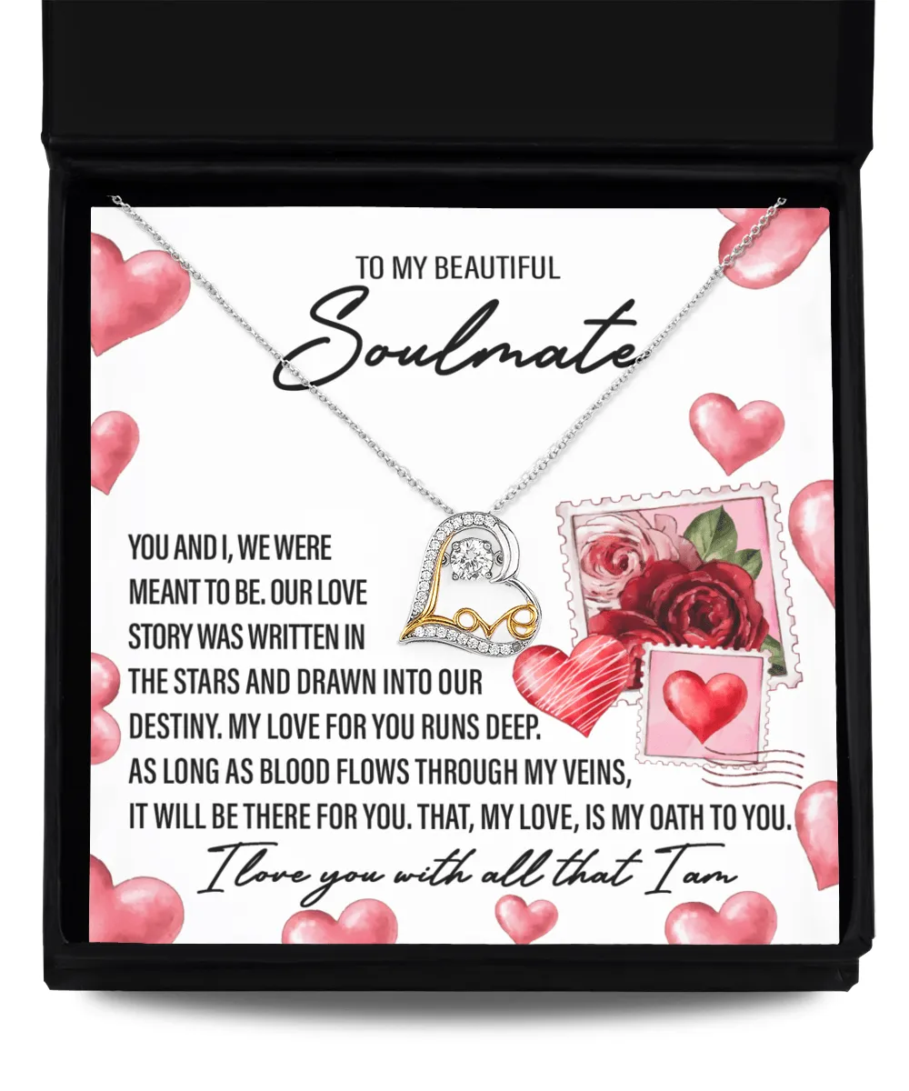 To My Soulmate We Were Meant To Be | Love Dancing Necklace