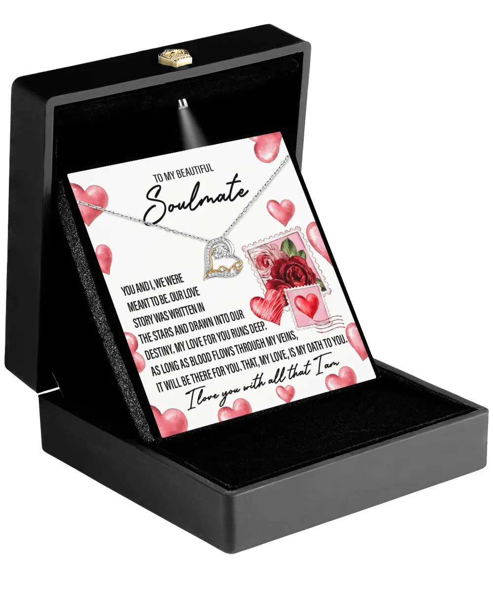 To My Soulmate We Were Meant To Be | Love Dancing Necklace