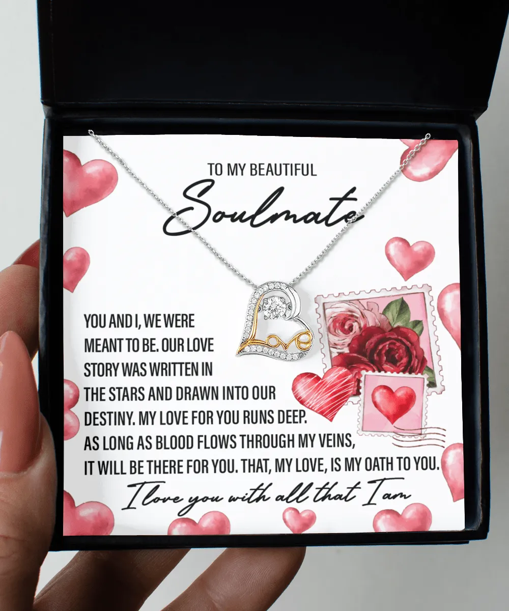 To My Soulmate We Were Meant To Be | Love Dancing Necklace