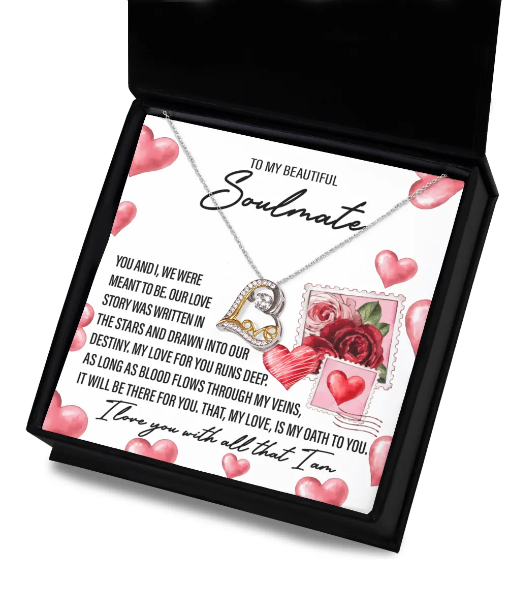 To My Soulmate We Were Meant To Be | Love Dancing Necklace
