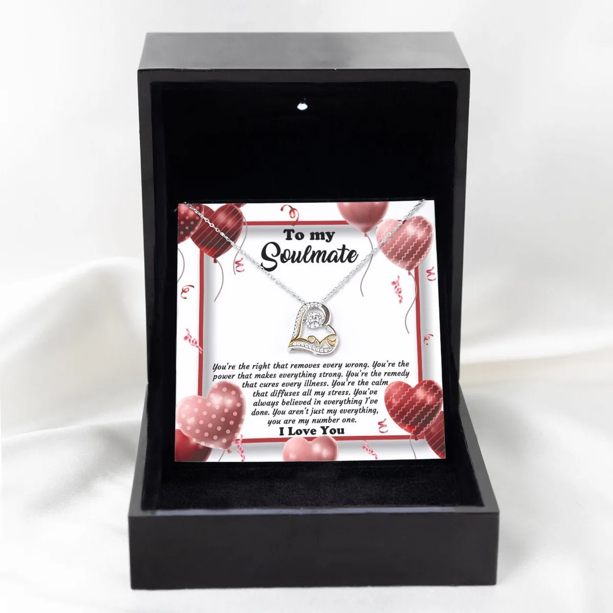 To My Soulmate You Are My Number One | Love Dancing Necklace