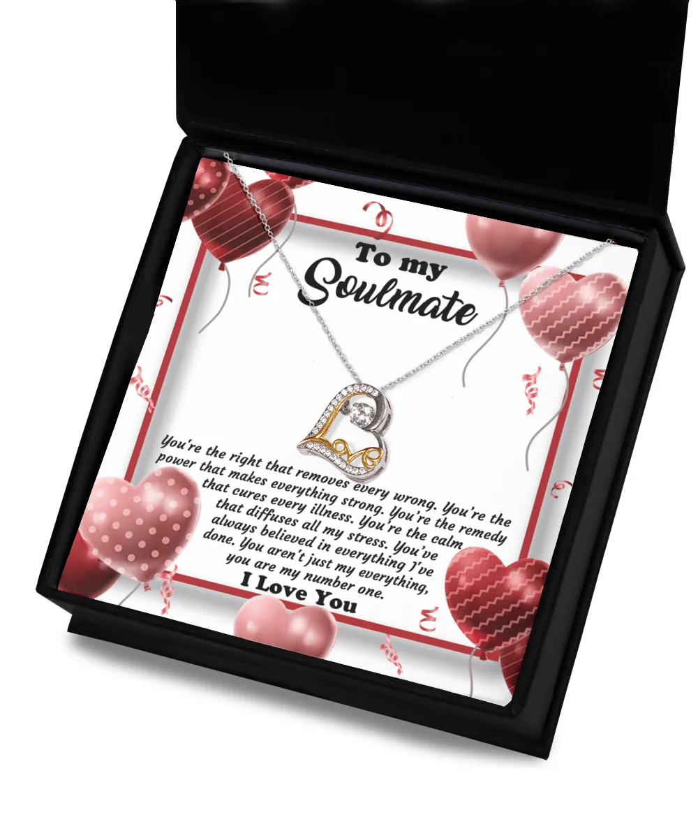 To My Soulmate You Are My Number One | Love Dancing Necklace