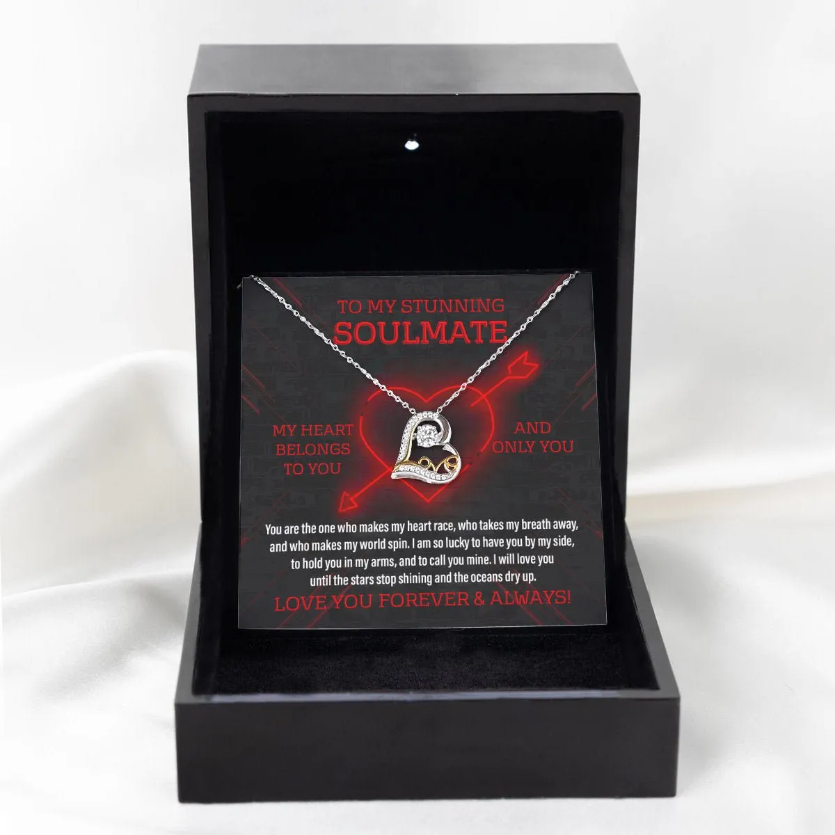 To My Stunning Soulmate My Heart Belongs To You | Love Dancing Necklace