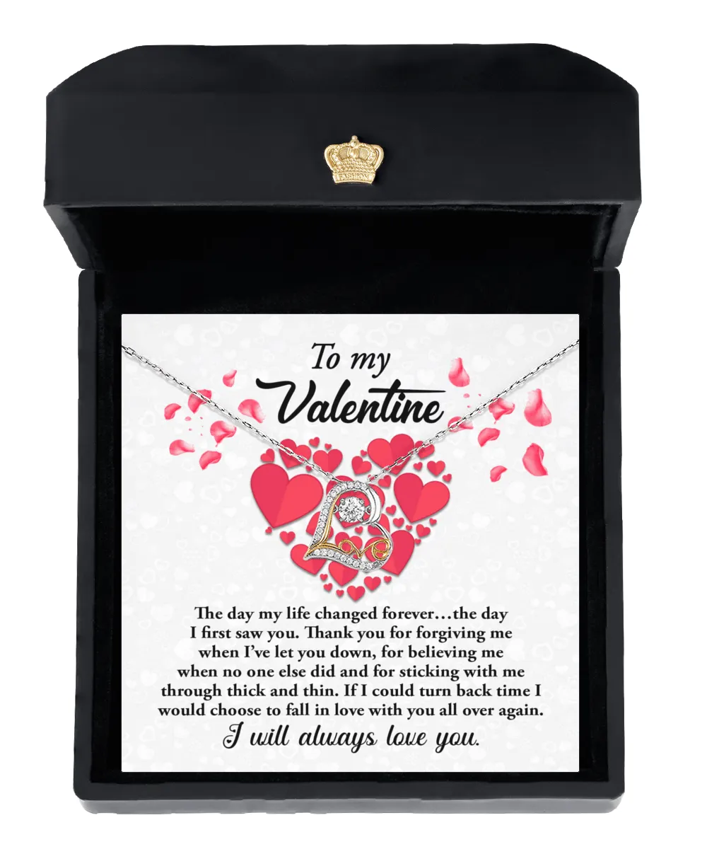 To My Valentine I Will Always Love You | Love Dancing Necklace