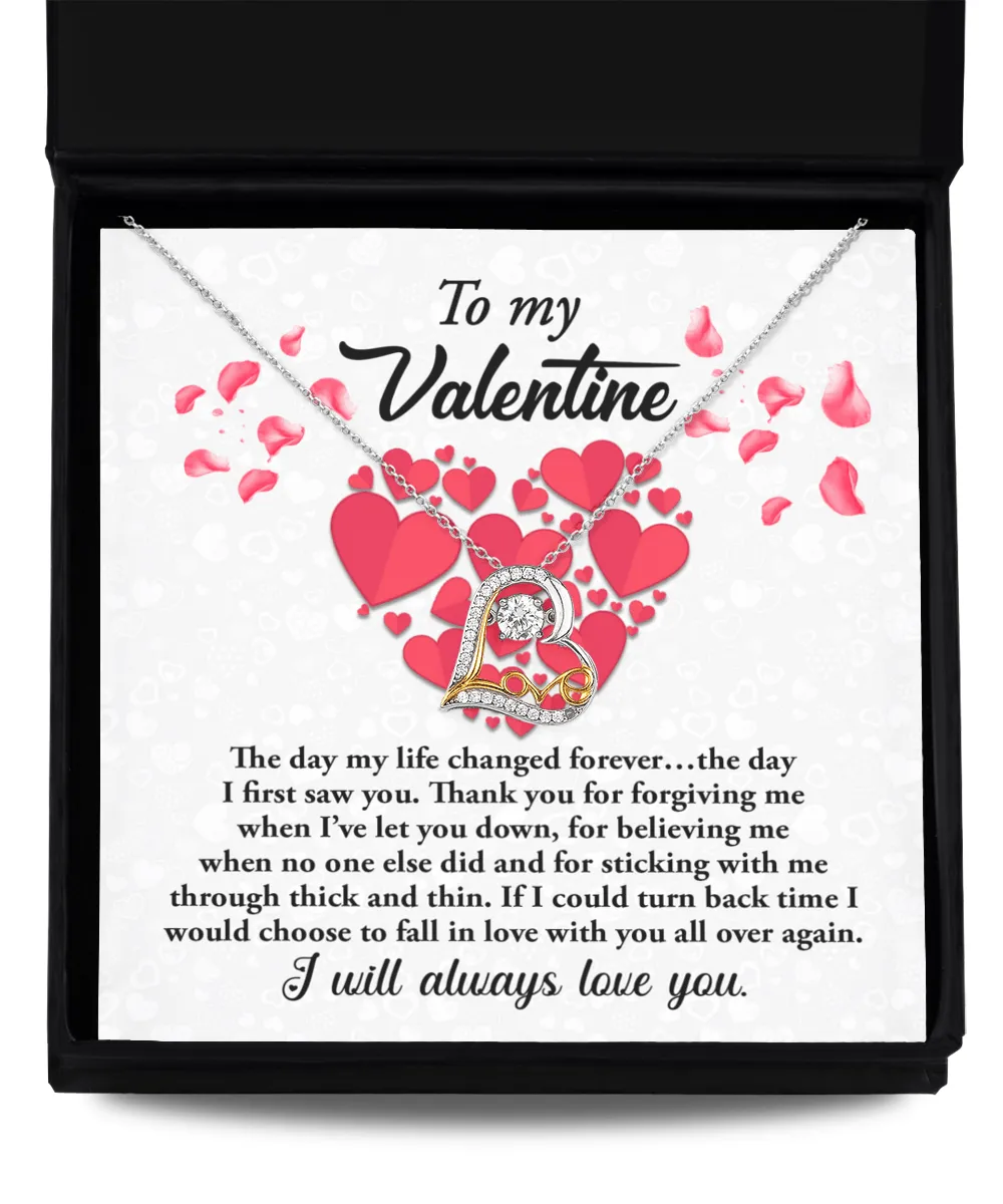 To My Valentine I Will Always Love You | Love Dancing Necklace