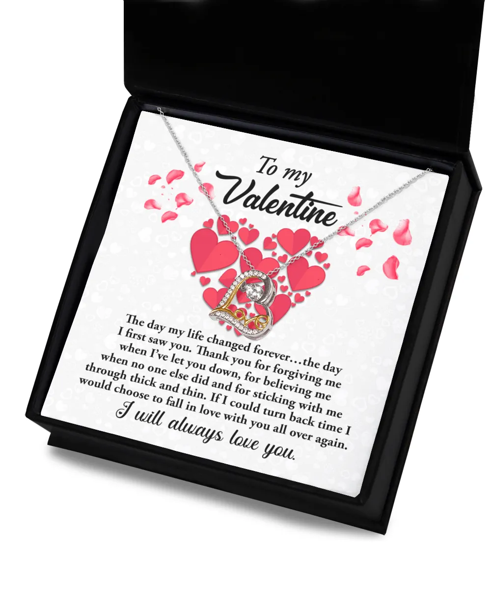 To My Valentine I Will Always Love You | Love Dancing Necklace