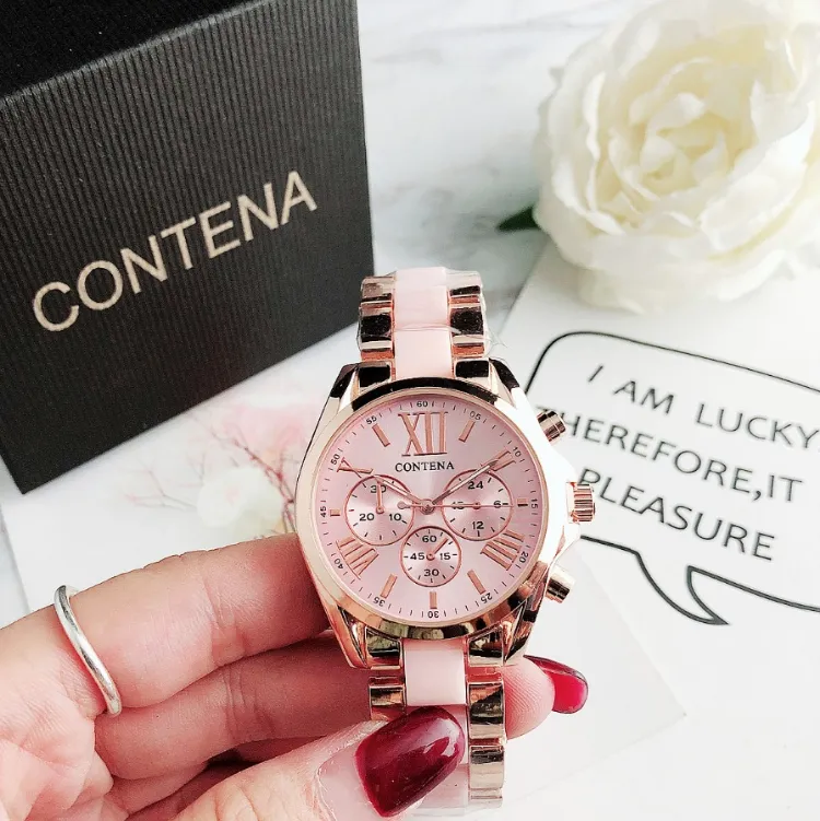 Top Luxury Quartz Rose Gold Watch Women Fashion Wristwatches Clock Ladies Watch Bracelets Ladies