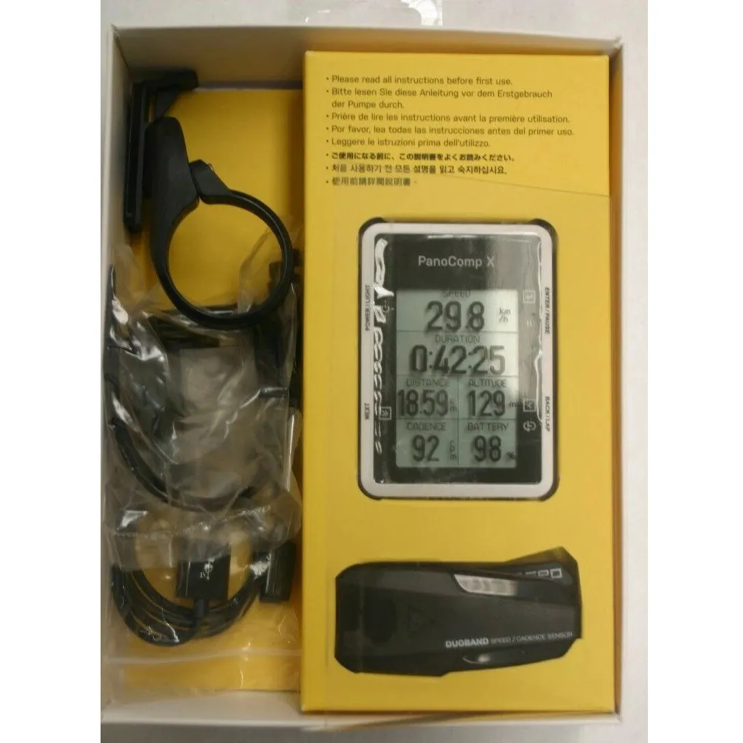 Topeak PanoComp X Bluetooth Wireless Cycle Computer W/ Speed & Cadence Sensor