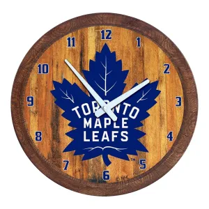 Toronto Maple Leaf: "Faux" Barrel Top Wall Clock