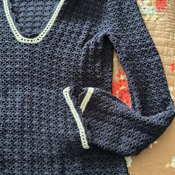 Tory Burch blue and white sweater - nautical/ summer