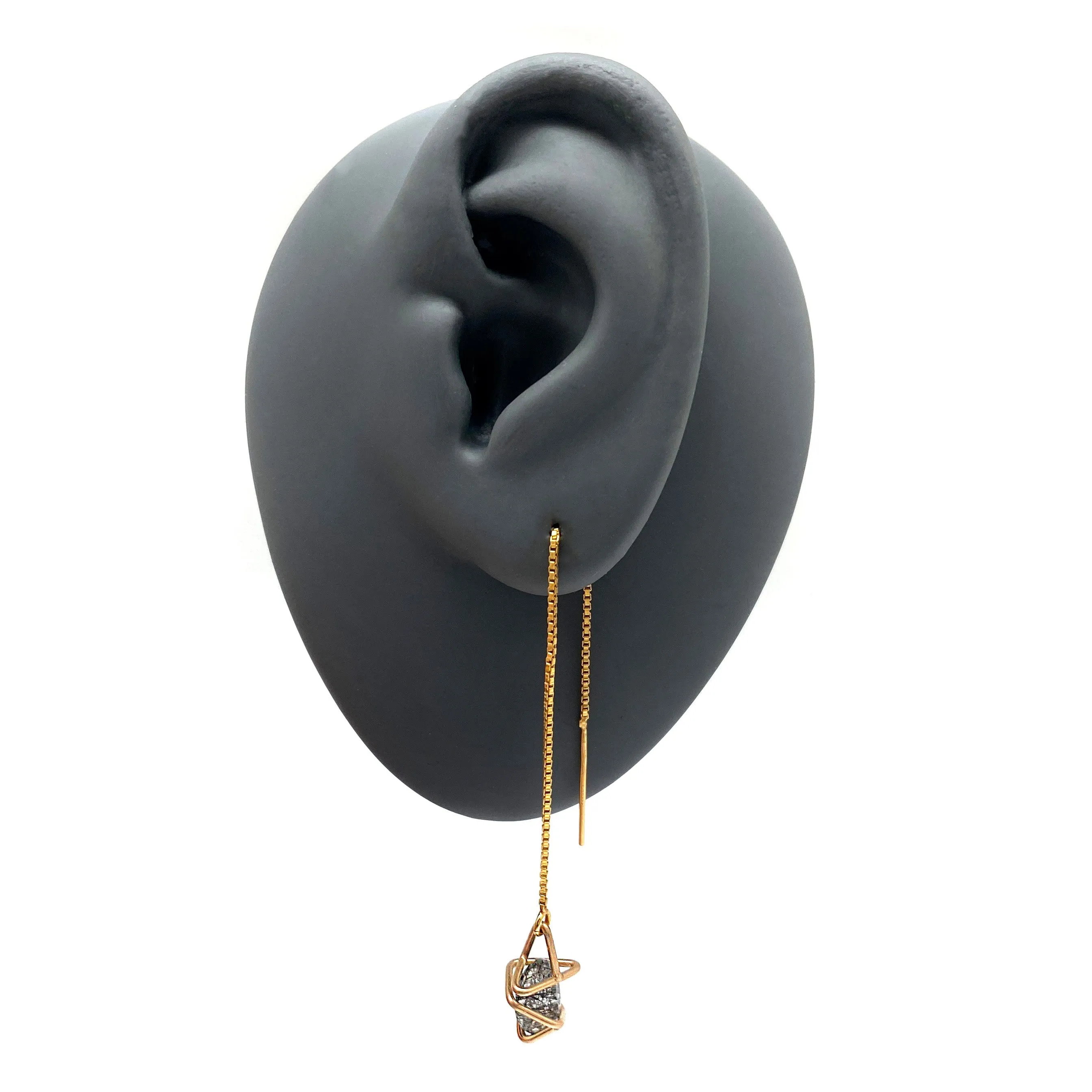 Tourmalated Quartz Threader Earrings