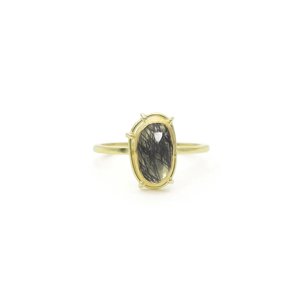 Tourmalinated Quartz Solitaire