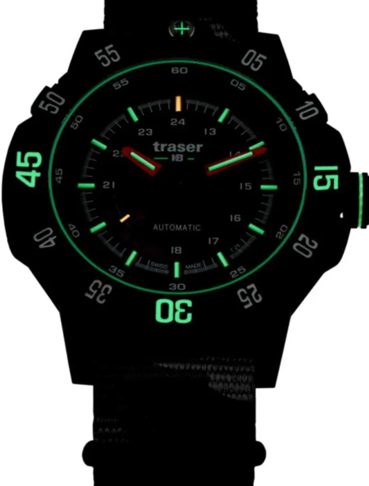 traser P99 A Tactical Carbon Swiss AUTOMATIC Tritium Military Watch 110960