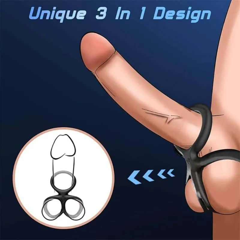 TRI-SPORT Cock Ring with Ball Divider