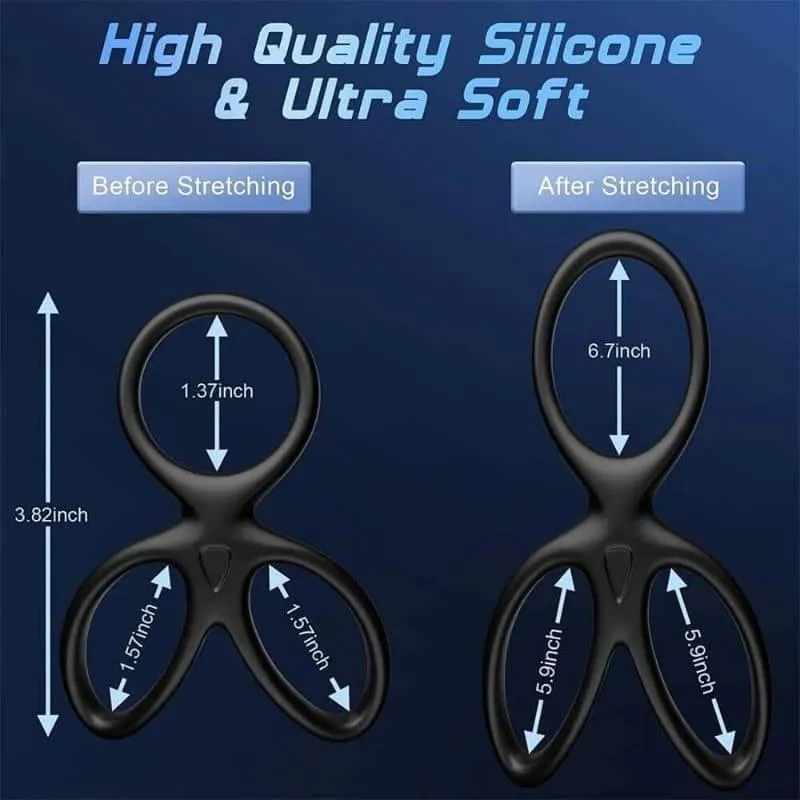TRI-SPORT Cock Ring with Ball Divider