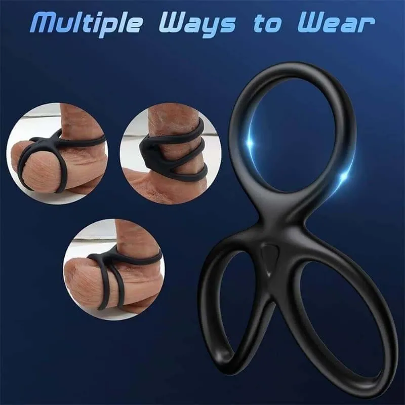 TRI-SPORT Cock Ring with Ball Divider
