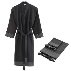 Tuana - 100% Turkish Cotton Bathrobe/Towel Set