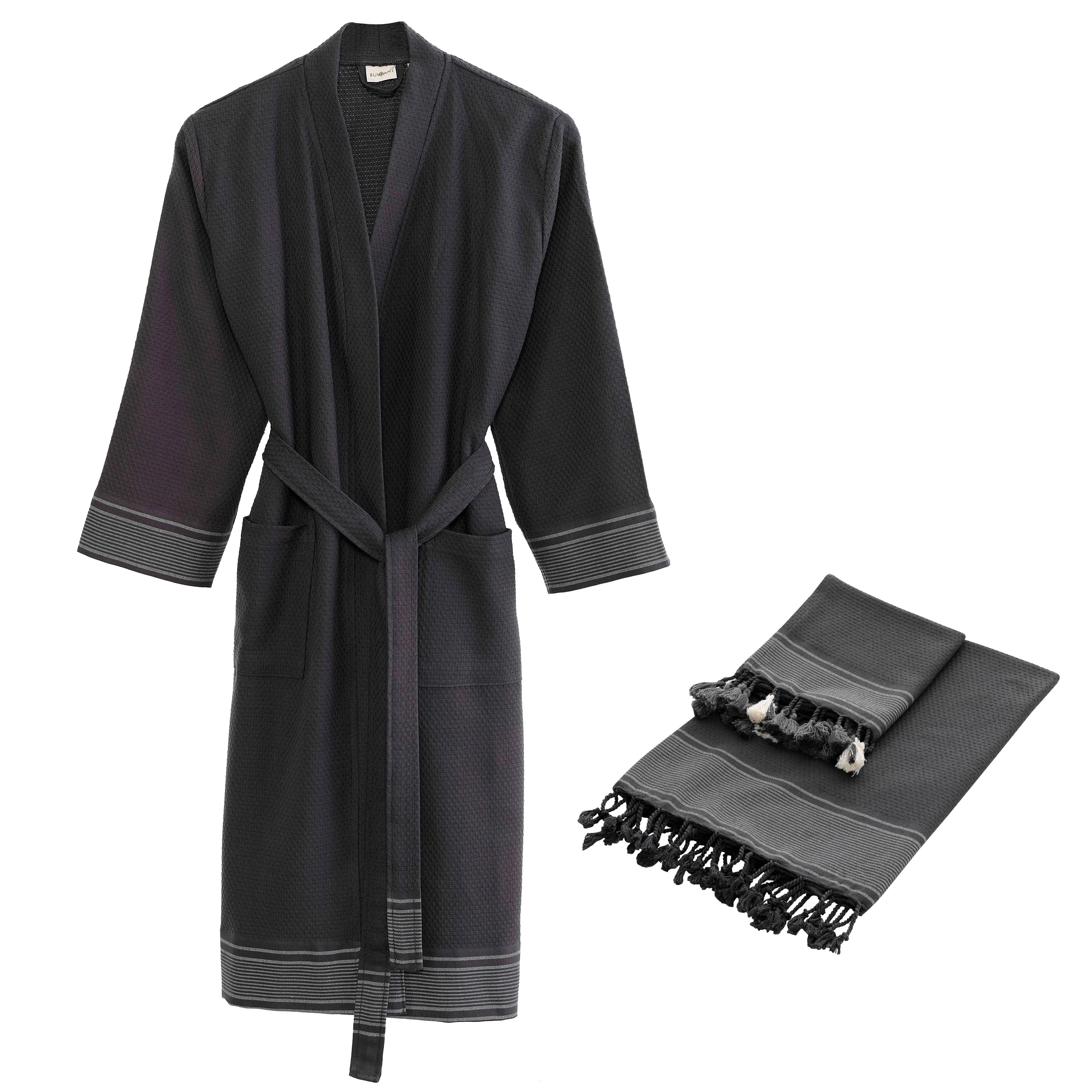 Tuana - 100% Turkish Cotton Bathrobe/Towel Set