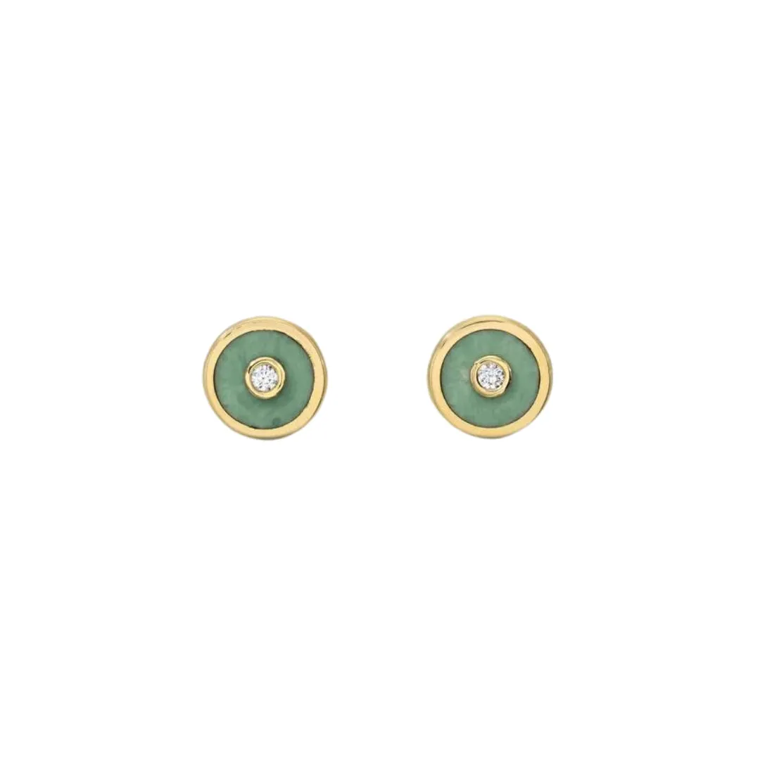 Turquoise Mini Compass Stud Earrings