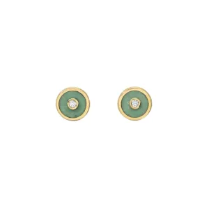 Turquoise Mini Compass Stud Earrings