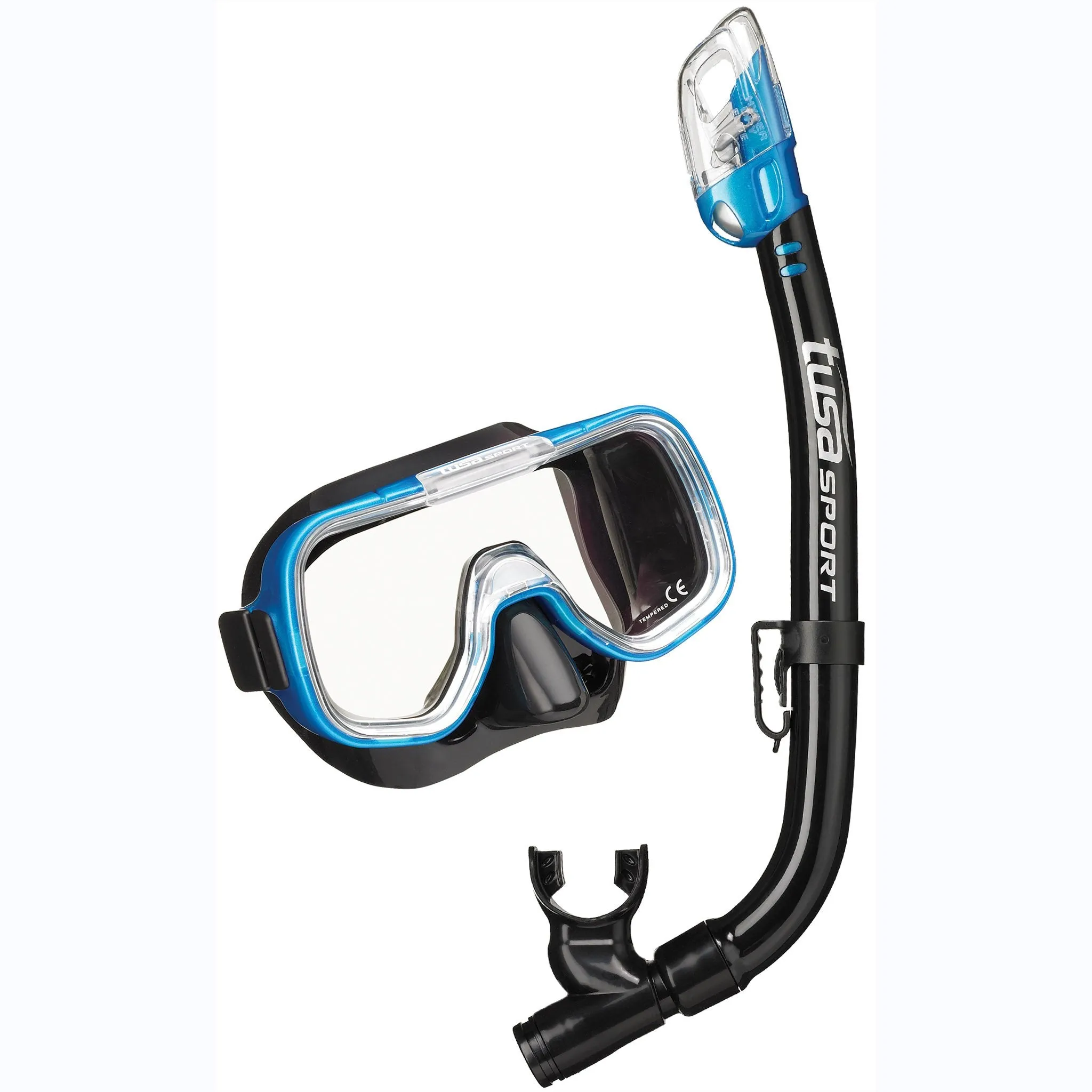 Tusa Mini-Kleio Mask & Dry Snorkel Set Black