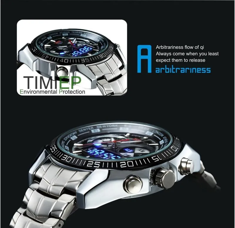 TVG - Digital Display Men's Waterproof Quartz Watch