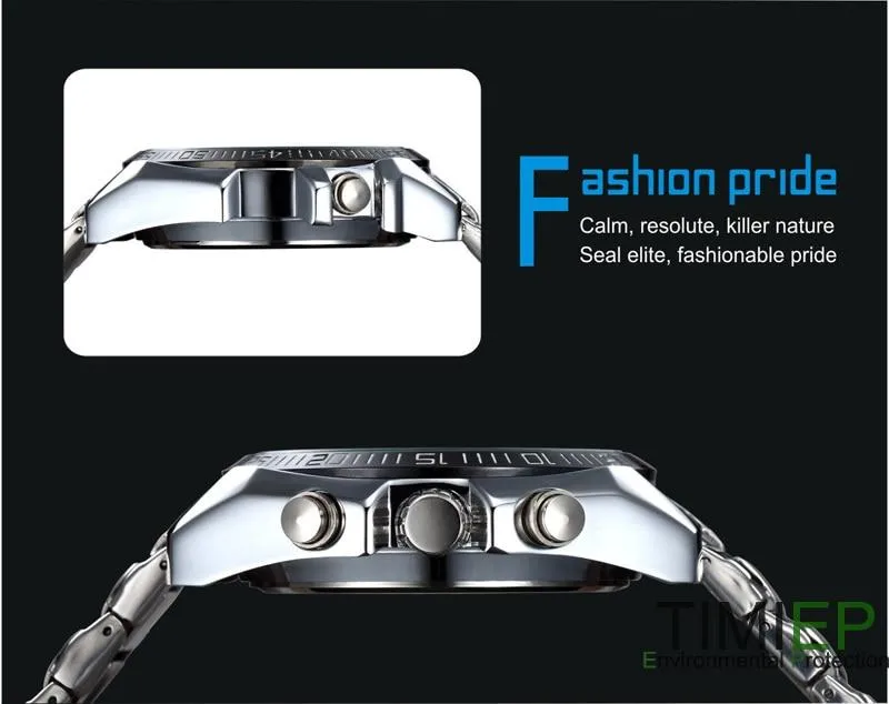 TVG - Digital Display Men's Waterproof Quartz Watch