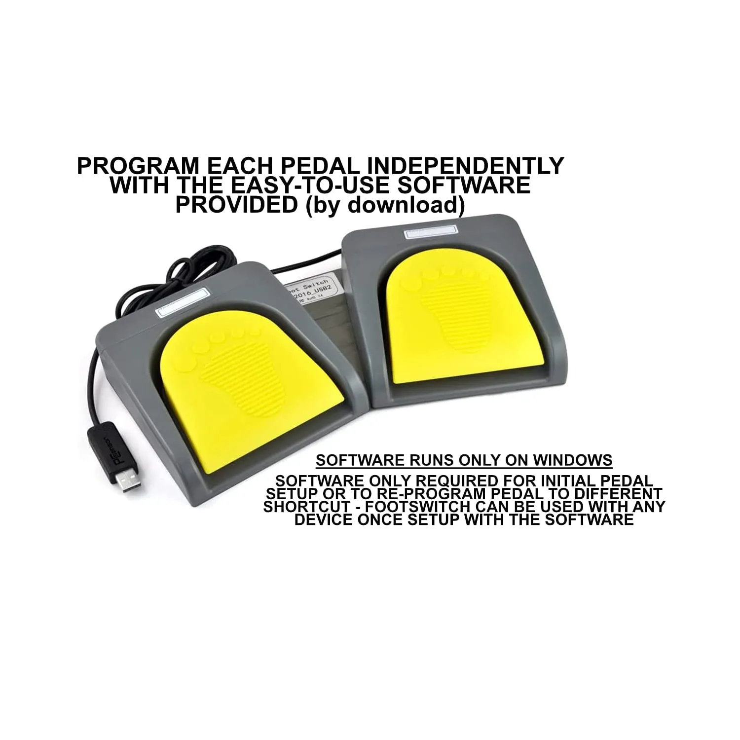 Twin USB Foot Pedal - Even more hands free control with 2 pedals!
