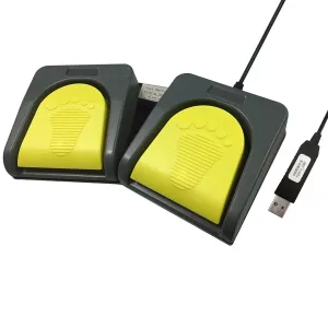 Twin USB Foot Pedal - Even more hands free control with 2 pedals!