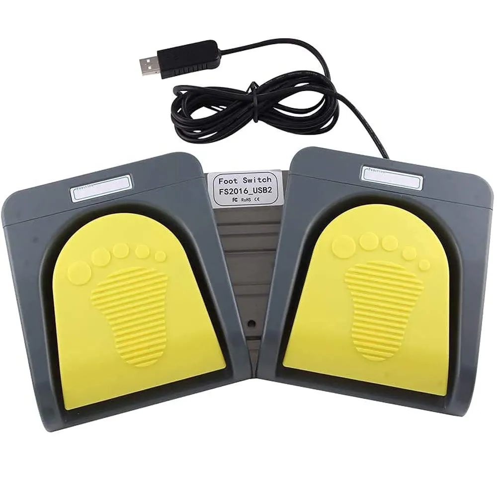 Twin USB Foot Pedal - Even more hands free control with 2 pedals!