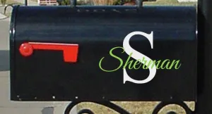 Two-Color Mailbox Vinyl Decal