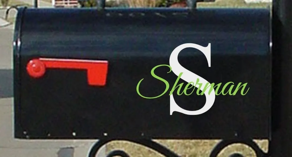 Two-Color Mailbox Vinyl Decal