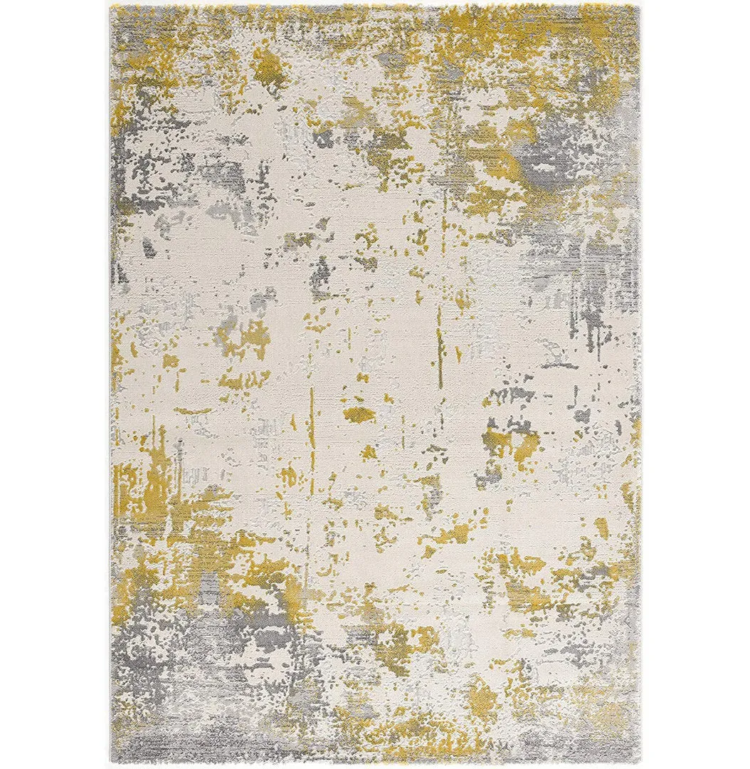Tylor Abstract Gold Area Rug Williston Forge Rug Size: Runner 2' x 13'